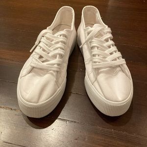 White platform Superga sneakers